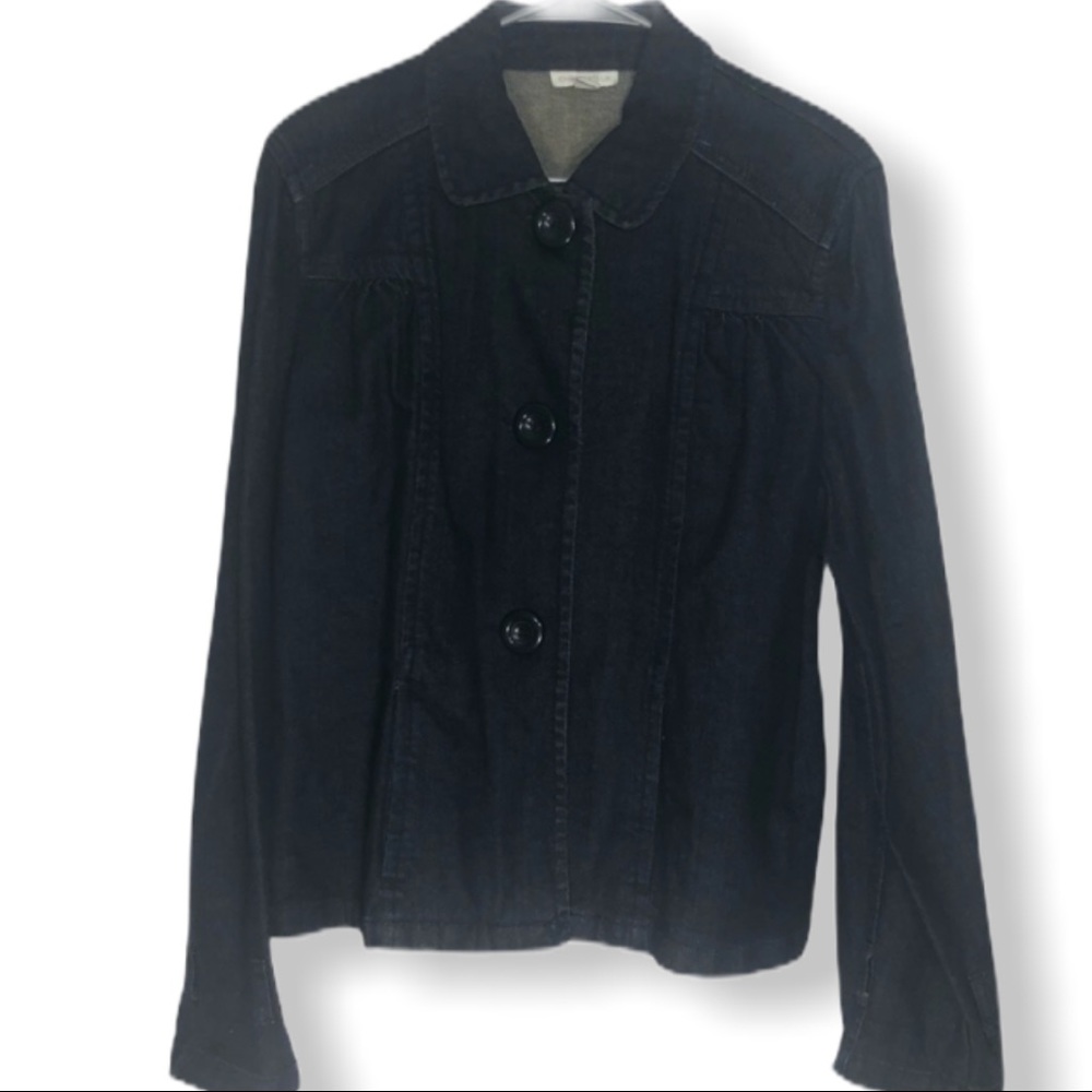 Charter club dark denim jean jacket sz large